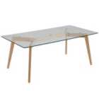 Beliani Coffee Table HUDSON Glass Transparent