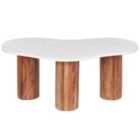 Beliani Coffee Table CASABLANCA Marble White