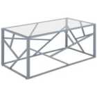 Beliani Coffee Table ORLAND Glass Silver