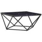 Beliani Coffee Table MALIBU Black Marble