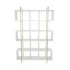 Decorotika Bruti 5-tier Bookcase Bookshelf Display Unit - White And Gold