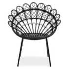 Interiors by Premier Java Black Natural Rattan Peacock Chair
