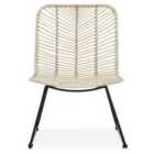 Interiors by Premier Java Natural Rattan Black Metal Chair