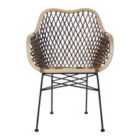Interiors by Premier Manado Natural Croco Rattan Armchair
