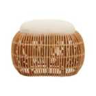 Interiors by Premier Manado Natural Rattan Bean Bench