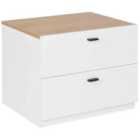 Beliani 2 Drawer Bedside Table EDISON White
