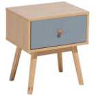 Beliani 1 Drawer Bedside Table ARVADA Light Brown