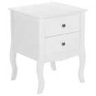 Beliani 2 Drawer Bedside Table LANE White