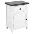 Beliani 1 Drawer Bedside Table LAYOLA White