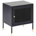 Beliani Bedside Table OSSETT Metal Black