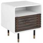 Beliani 1 Drawer Bedside Table RIFLE White