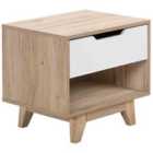 Beliani 1 Drawer Bedside Table SPENCER White