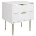 Beliani 2 Drawer Bedside Table SOHO White
