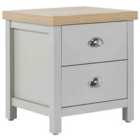Beliani 2 Drawer Bedside Table CLIO Light Grey