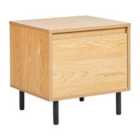 Beliani 1 Drawer Bedside Table NIKEA Light Brown