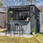 Suncast Cabana Entertainment Shed and Bar 8x7 - Cool Grey