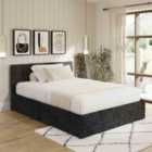 GFW End Lift Ottoman 150cm Black Crushed Velvet