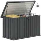 Outsunny 400L Waterproof Metal Outdoor Storage Box with Lock and Keys