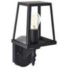 Beliani Solar Outdoor LED Bollard Lamp PARKERS with Motion Sensor Black