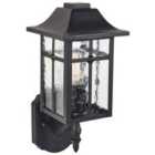 Beliani Solar Outdoor LED Bollard Lamp POPLAR with Motion Sensor Black