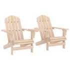 vidaXL Garden Adirondack Chairs with Tea Table Solid Fir Wood