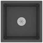 vidaXL Handmade Kitchen Sink Black Stainless Steel 51501