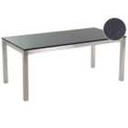 Beliani Garden Dining Table GROSSETO 180 cm 90 cm Polished Granite Black