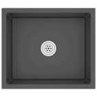 vidaXL Handmade Kitchen Sink Black Stainless Steel 51503