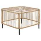 Beliani Garden Coffee Table CESENATICO Rattan Natural