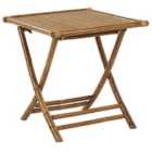 Beliani Bistro Table MOLISE Bamboo Wood Brown Folding
