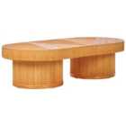 Beliani Garden Coffee Table AIROLE Rattan Brown