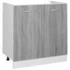 vidaXL Sink Bottom Cabinet Grey Sonoma 80X46X81.5cm Engineered Wood