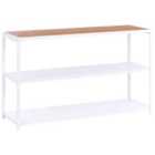 Beliani Outdoor Kitchen Island Avetrana Metal Brown/ White