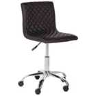 Beliani Desk Chair Swivel Valetta Faux Leather Graphite Grey