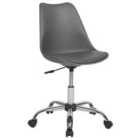 Beliani Desk Chair Swivel Dakota Faux Leather White