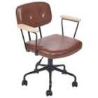 Beliani Desk Chair Swivel Sanilac Velvet Black