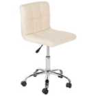 Beliani Desk Chair Swivel Newdale Faux Leather Light Brown