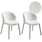 Beliani Desk Chair Swivel Palatka Faux Leather White