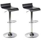 Beliani Set Of 2 Bar Stools Cabrillo Metal Yellow