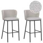 Beliani Set Of 2 Bar Chairs Wellington Black