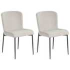 Beliani Set Of 2 Bar Chairs Fredonia Metal Rose Gold