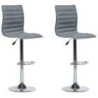 Beliani Set Of 2 Bar Chairs Marion Swivel Light Beige
