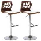Beliani Set Of 2 Bar Chairs Mina Ii Green