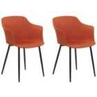 Beliani Set Of 2 Bar Chairs Mina Boucle Light Grey