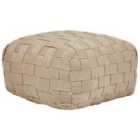 Beliani Pouffe Bodla Beige 50/50cm 30cm