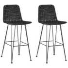 Beliani Set Of 2 Dining Chairs Magalia Velvet Grey