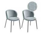 Beliani Set Of 2 Dining Chairs Raton Corduroy Off-White