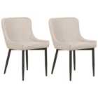 Beliani Set Of 2 Dining Chairs Mason Light Beige