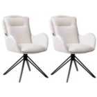 Beliani Set Of 2 Dining Chairs Stacy Wood Light Grey