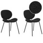 Beliani Set Of 2 Dining Chairs Kiana Dark Green